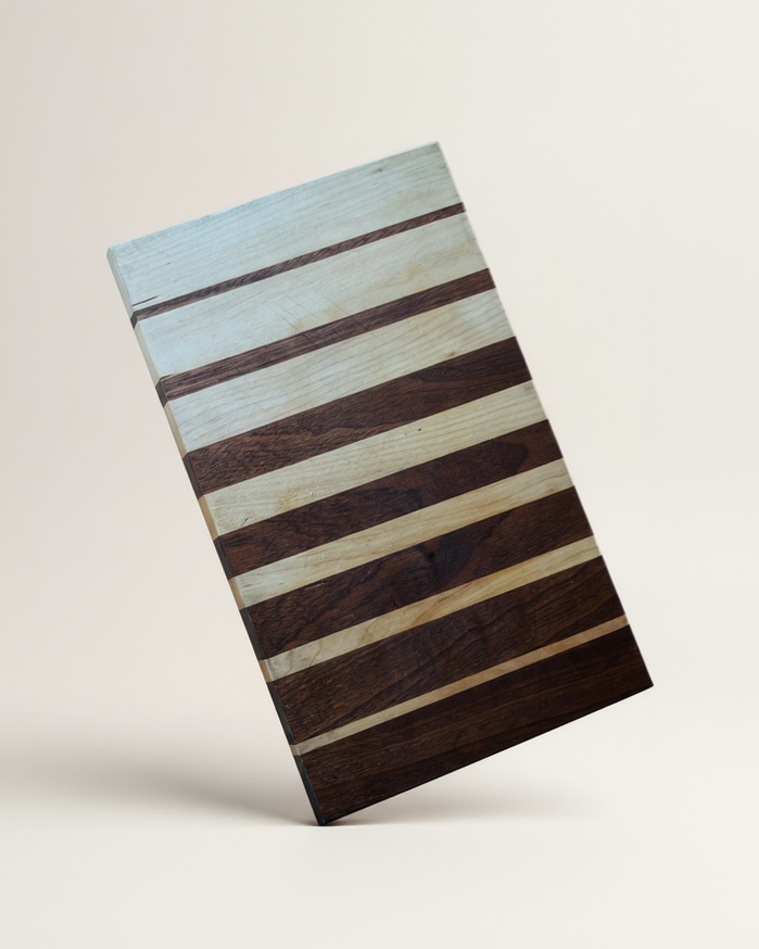 Striped cutting board matching reference style