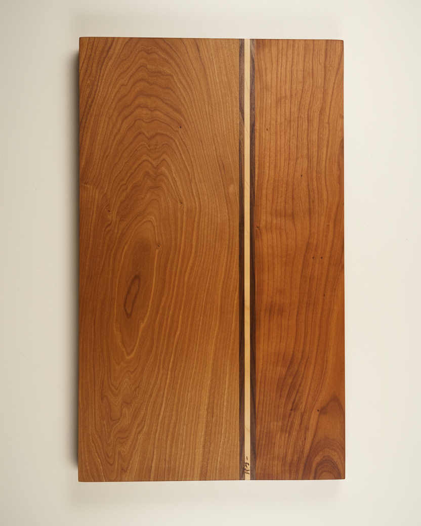 Top View - Cutting Board on Clean Background